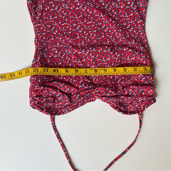 J. Crew Red and Blue Floral Full Coverage Swimsuit - Picture 10 of 10